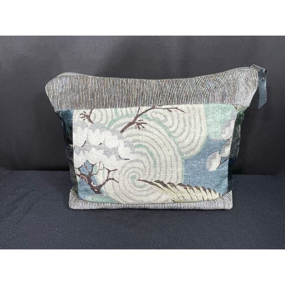 Large, Handmade, One of a Kind Bag, Satchel, Bird & Floral Print, Pouch, Lined - Picture 2 of 6